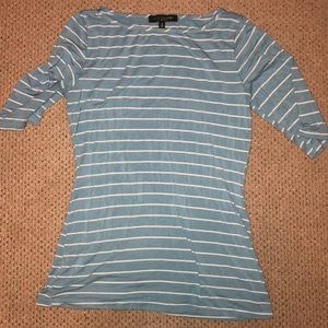 blue and white striped shirt